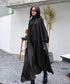 Glossy Gathered High Neck Dress